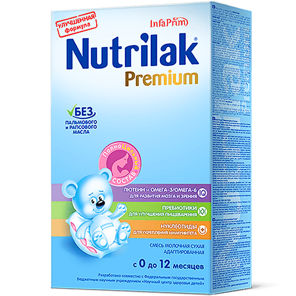 Молочная смесь Нутрилак Premium New с пребиотиками и нуклеотидами 0-12 месяцев Nutrilak 350 гр