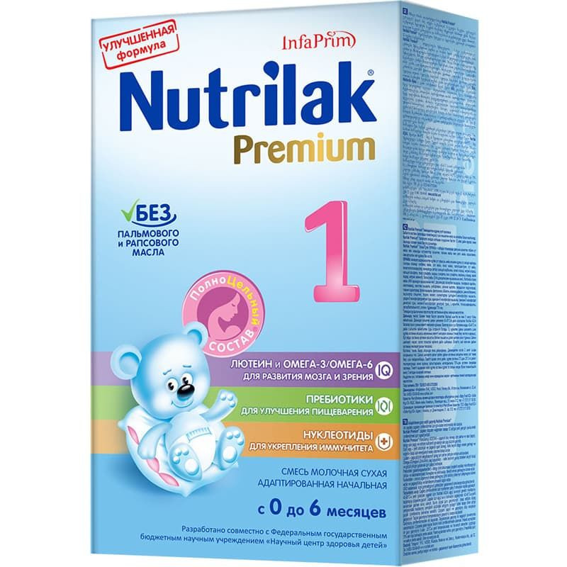Молочная смесь Нутрилак Premium 1 New с пребиотиками и нуклеотидами 0-6 месяцев Nutrilak 350 гр