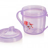 Drinking Cup with handles Happy Baby DRINK UP lilac
