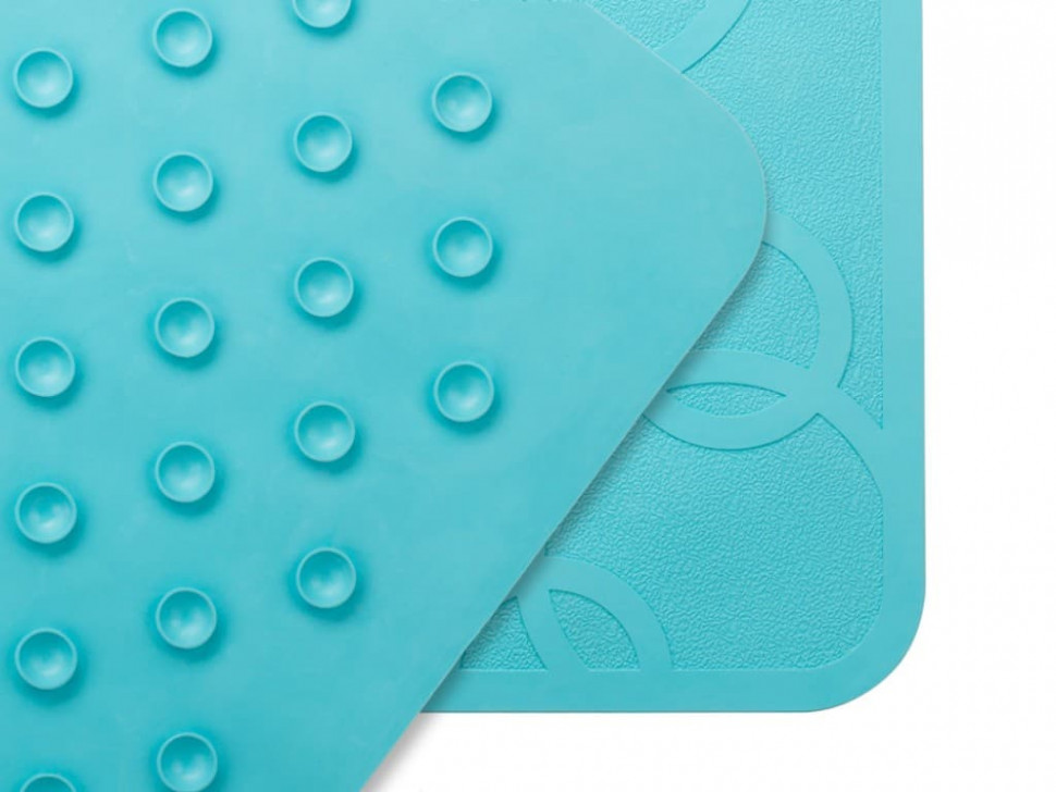 Anti-slip rubber bath Mat 35x76 cm ROXY-KIDS aquamarine with holes