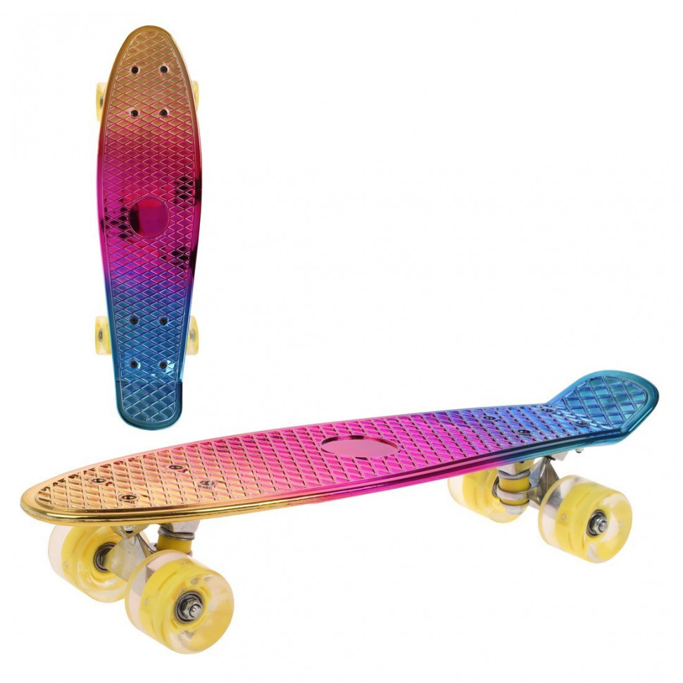 Скейтборд X-Match пластиковый с анодированной декой