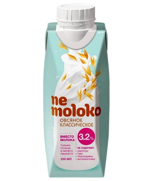 Напиток Nemoloko овсяный классический 3,2% 250 мл