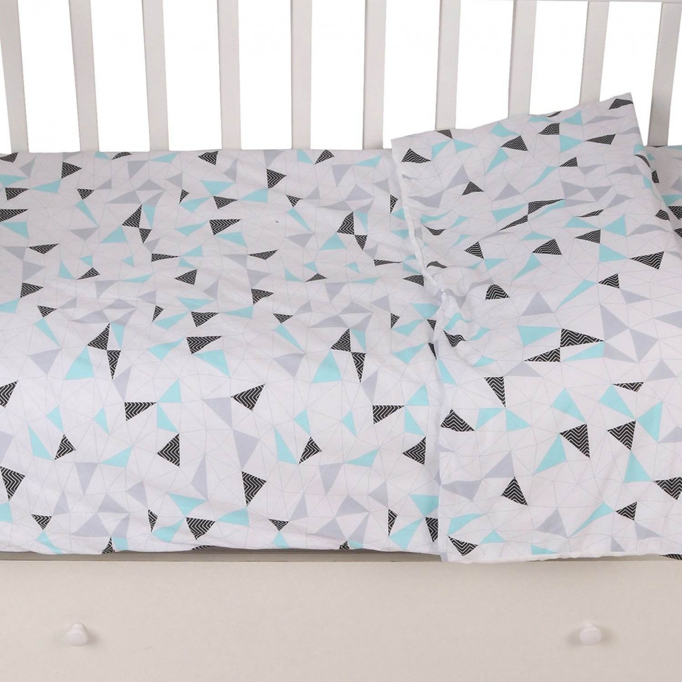 Комплект в кроватку AmaroBaby EXCLUSIVE Soft Collection Треугольники 3 предмета