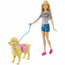 Кукла Mattel Семья Barbie Прогулка с питомцем DWJ68