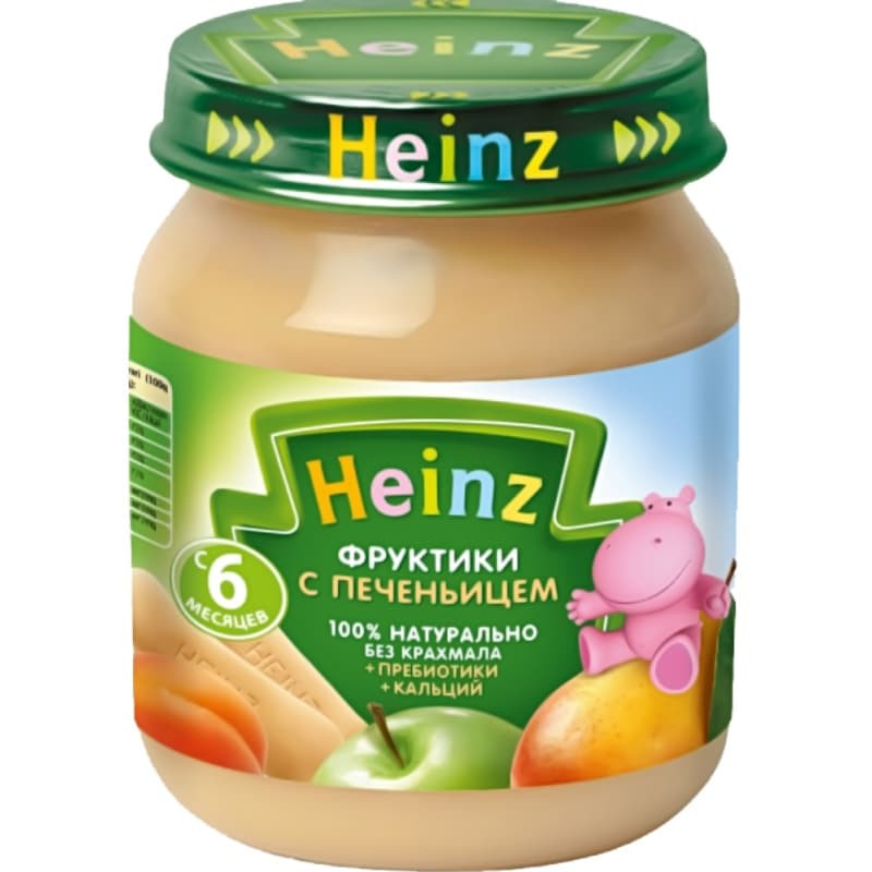 Пюре Heinz фруктики с печеньицем с пребиотиками с 6 мес 120 г