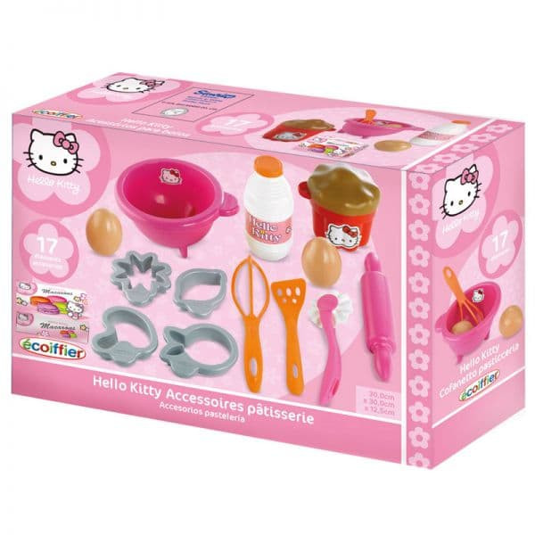 Набор посудки Ecoiffier Hello Kitty с продуктами 17 предметов1