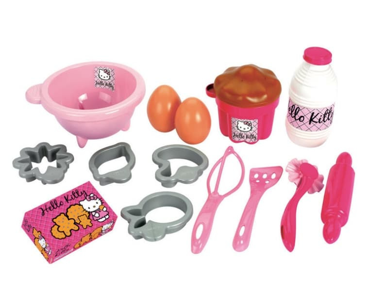 Набор посудки Ecoiffier Hello Kitty с продуктами 17 предметов