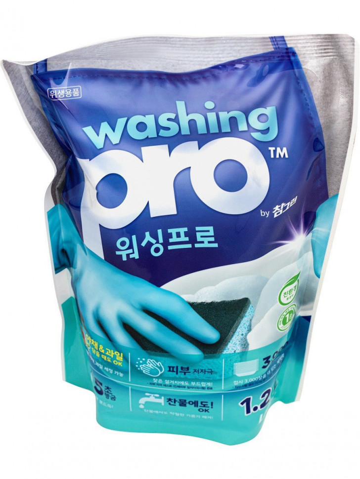 Средство Lion Washing Pro для мытья посуды мягкая упаковка 1200 мл