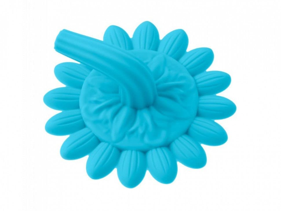 Antibacterial washcloth silicone sunflower blue