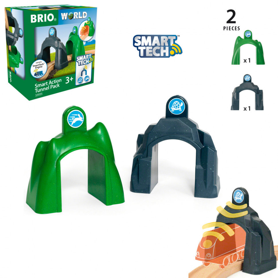 Игровой набор BRIO Smart Tech Набор туннелей размер туннеля 10х5,5 см 2 элемента