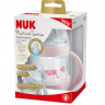 Обучающая бутылочка NUK Nature Sense с насадкой из силикона и ручками розовая 150 мл