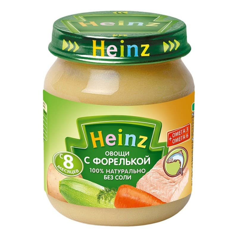 Пюре Heinz овощи с форелькой с 8 мес 120 г