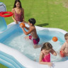 Intex family inflatable pool with basketball ring 57183