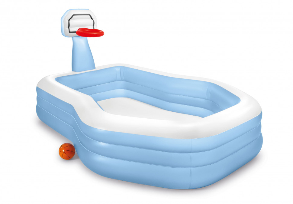 Intex family inflatable pool with basketball ring 57183