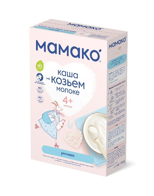 Каша МАМАКО рисовая на козьем молоке с 4 мес 200 г