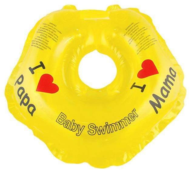 Круг на шею Baby Swimmer надувной полноцветный желтый BS21Y 10029