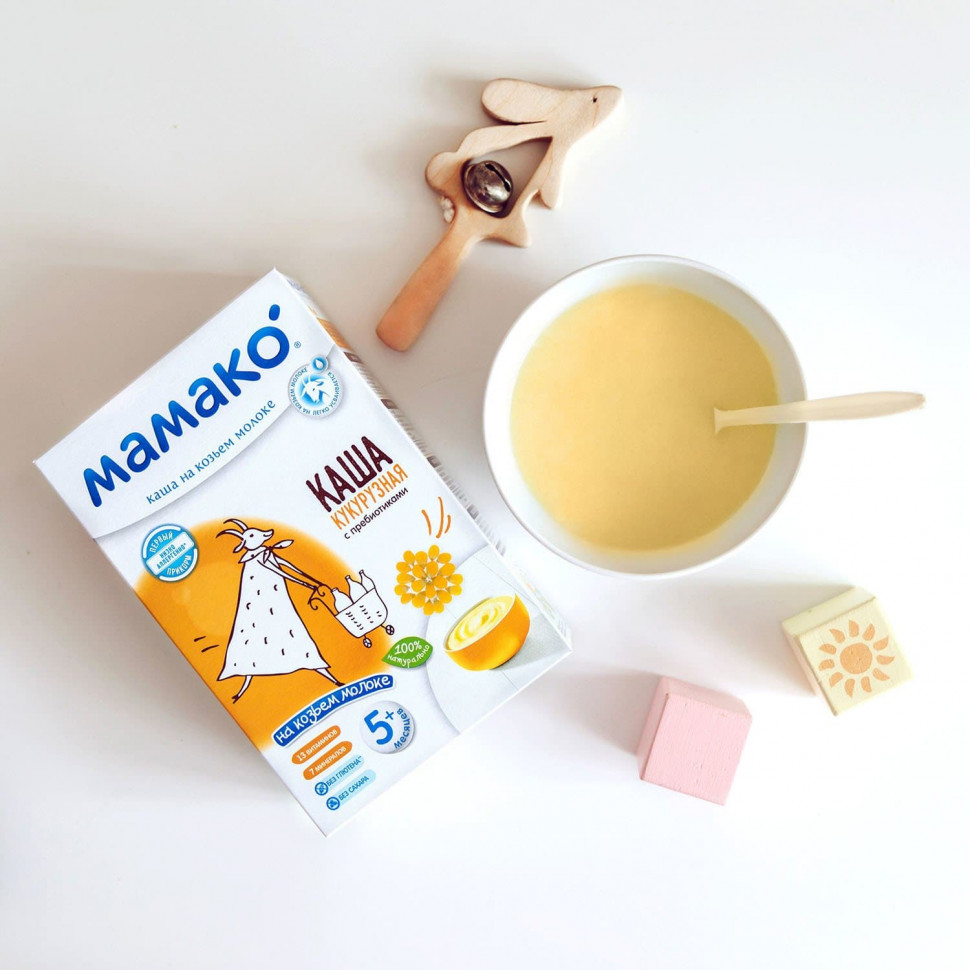 MAMAKO corn porridge with prebiotics in goat's milk from 5 months 200 g