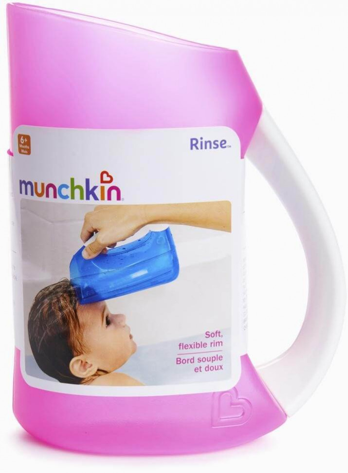 Мягкий кувшин Munchkin для мытья волос от 6 мес розовый