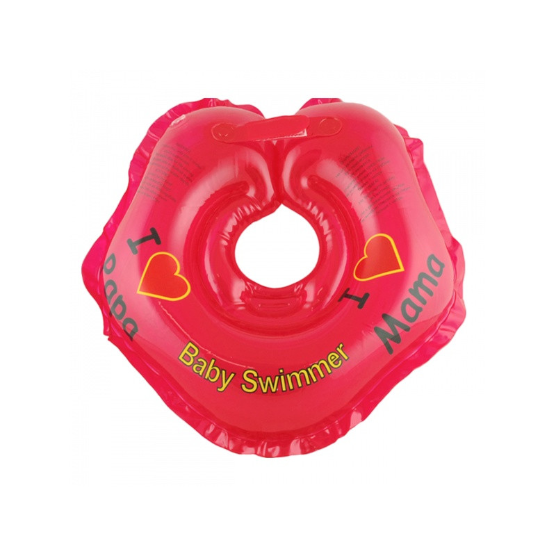 Круг на шею Baby Swimmer надувной полноцветный красный BS21R 10043
