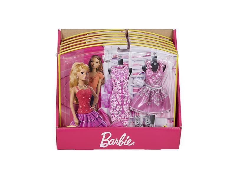 Одежда Игра с модой для Барби для всех типов фигур в ассортименте 36 шт/шоу-боксе Barbie FCT12