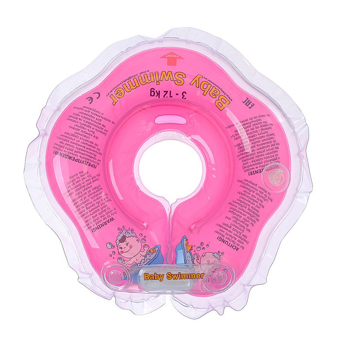 Круг на шею Baby Swimmer надувной полуцвет розовый BS02P 10030