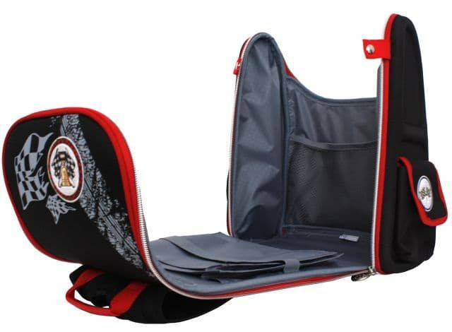 Школьный рюкзак Alliance for Kids Racer для мальчика черный с красным на молнии 5-946-242ШМ