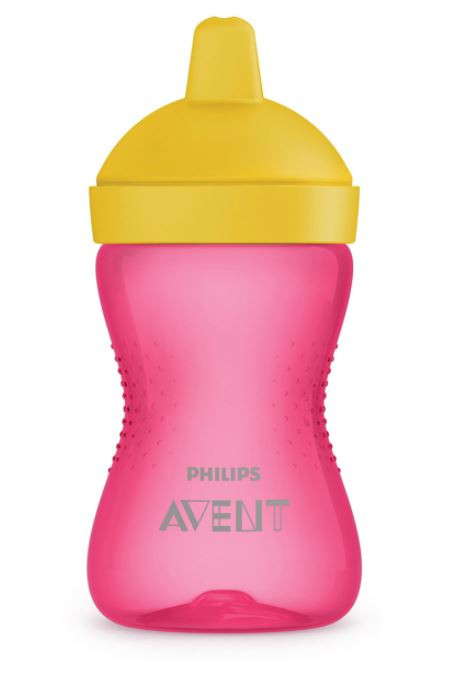 Чашка-непроливайка Philips Avent с твердым носиком 300 мл розовая