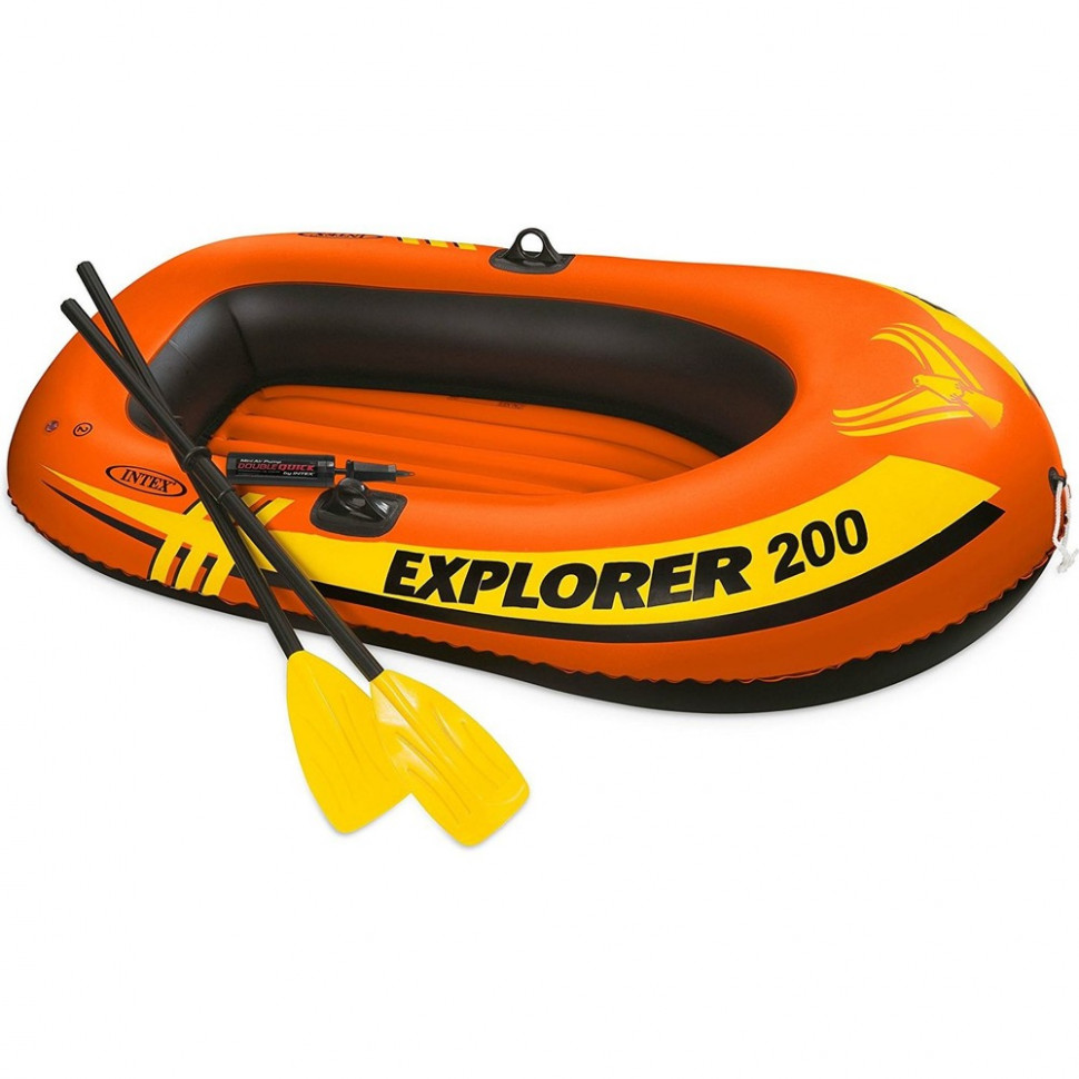 Лодка Intex Explorer 200 надувная 185см х 94см х 41см весла насос 58331