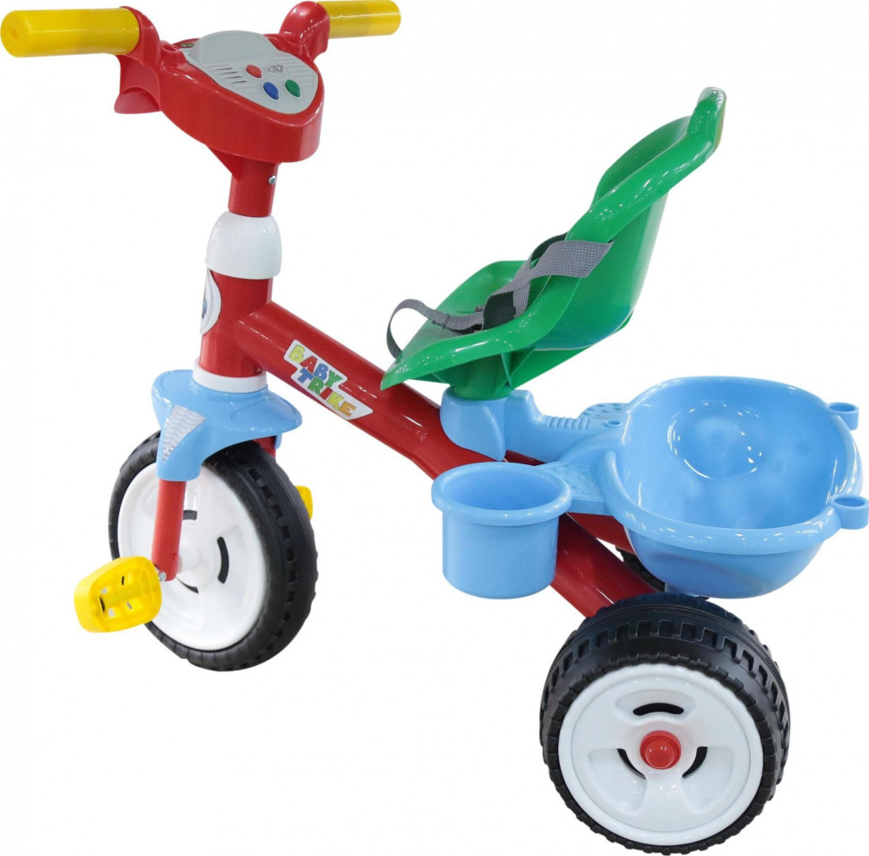 Велосипед Полесье Беби Трайк 3-колесный со звуком и ремешком