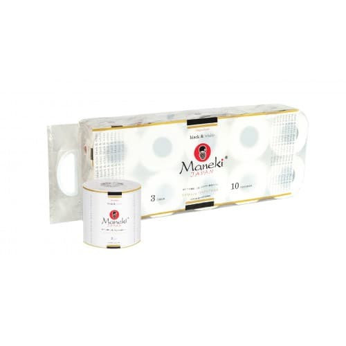 Туалетная бумага Maneki Blask & White с ароматом Иланг-Иланг гладкая 10 рулонов