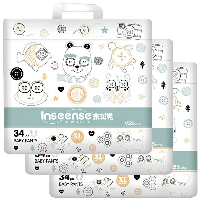 Набор Подгузники трусики INSEENSE XL V5S 12-17 кг 34 шт (3 упаковки) + Домик для игрушек