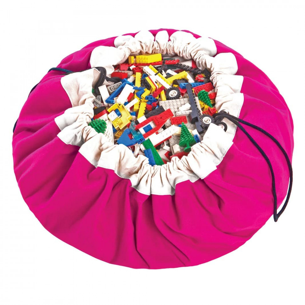 Мешок для хранения игрушек и игровой коврик Play&Go Classic Фуксия 79953
