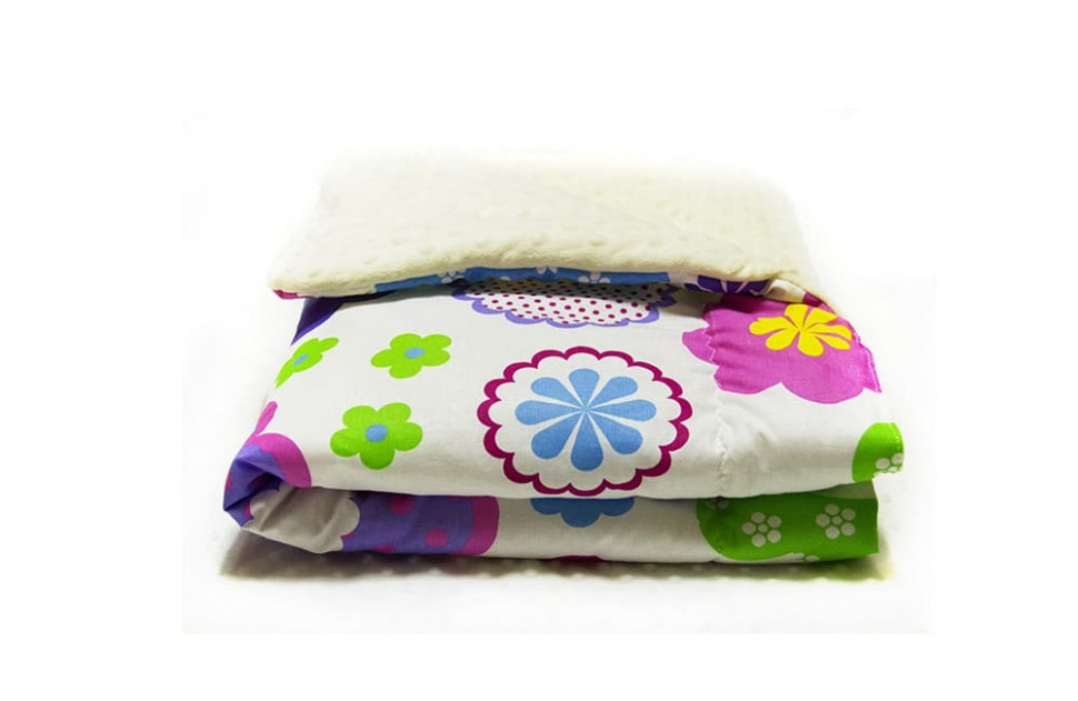 купить Детский плед ByTwinz  2 в 1 с одеялом Цветы 75х100 см​