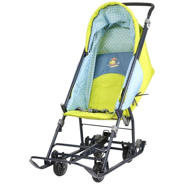 Sledge-stroller combined with convertible body Disney Tigrulya lemon
