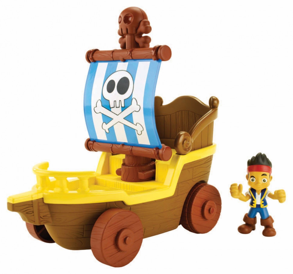 Купить Набор игровой MATTEL Парусник на колесах в ассортименте Jake&The Neverland pirates BGM28