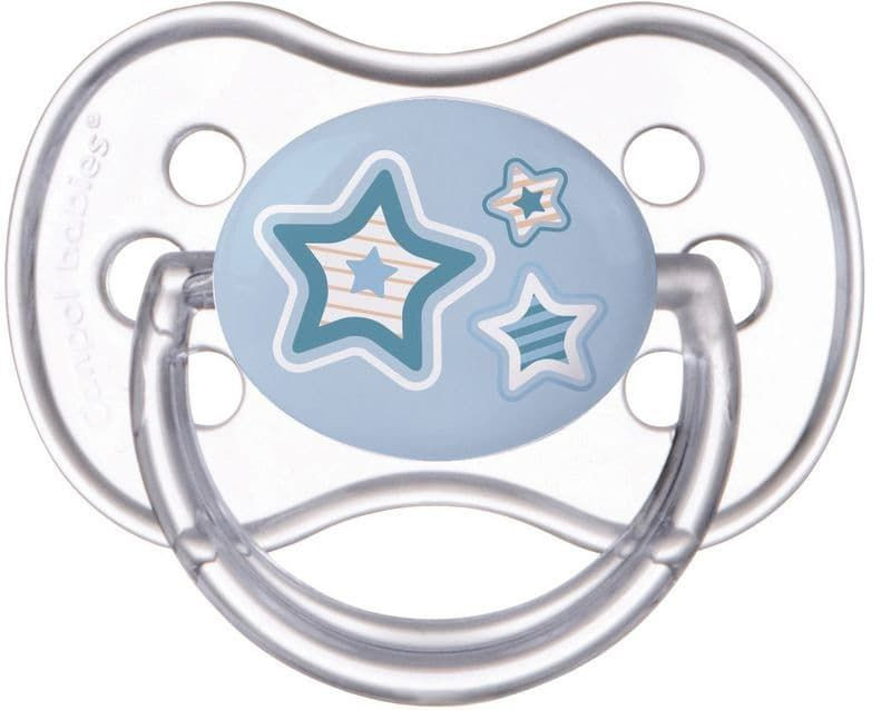 Пустышка анатомическая силиконовая Canpol 0-6 Newborn baby голубая