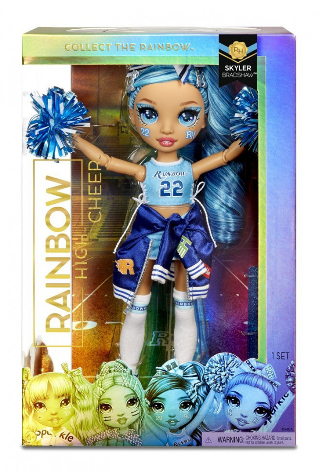Кукла MGA Entertainment Rainbow High Cheer Doll-Skyler Bradshaw Blue