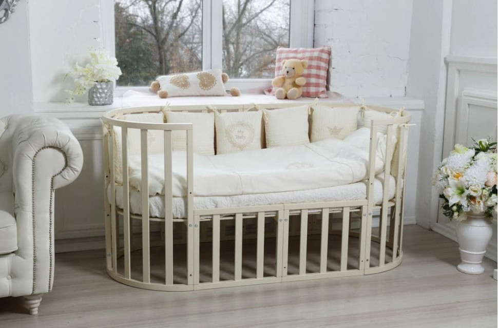 Baby cot Incanto Gio oval 9 in 1 ivory