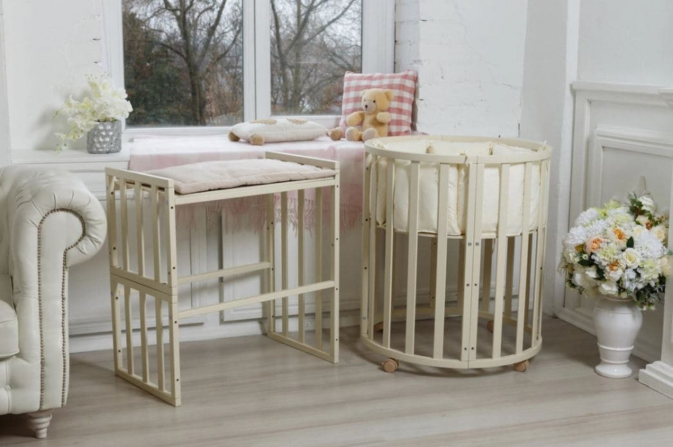 Baby cot Incanto Gio oval 9 in 1 ivory