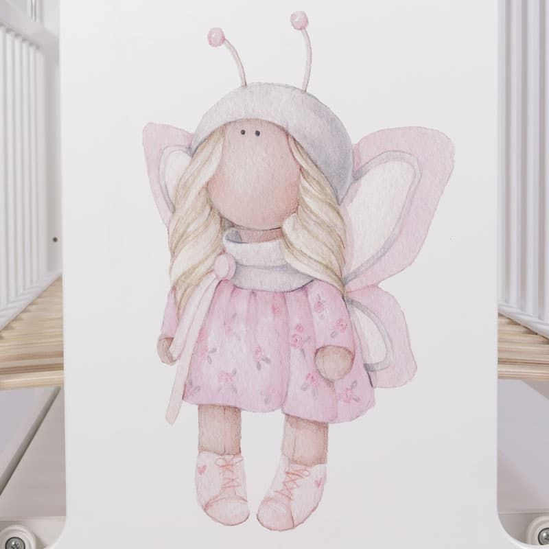 Cot Topotushki Princess Fairy pendulum white+print
