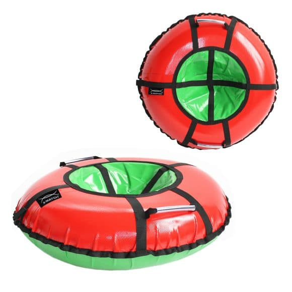 Санки надувные X-Match ПВХ D-80 см красный-зеленый
