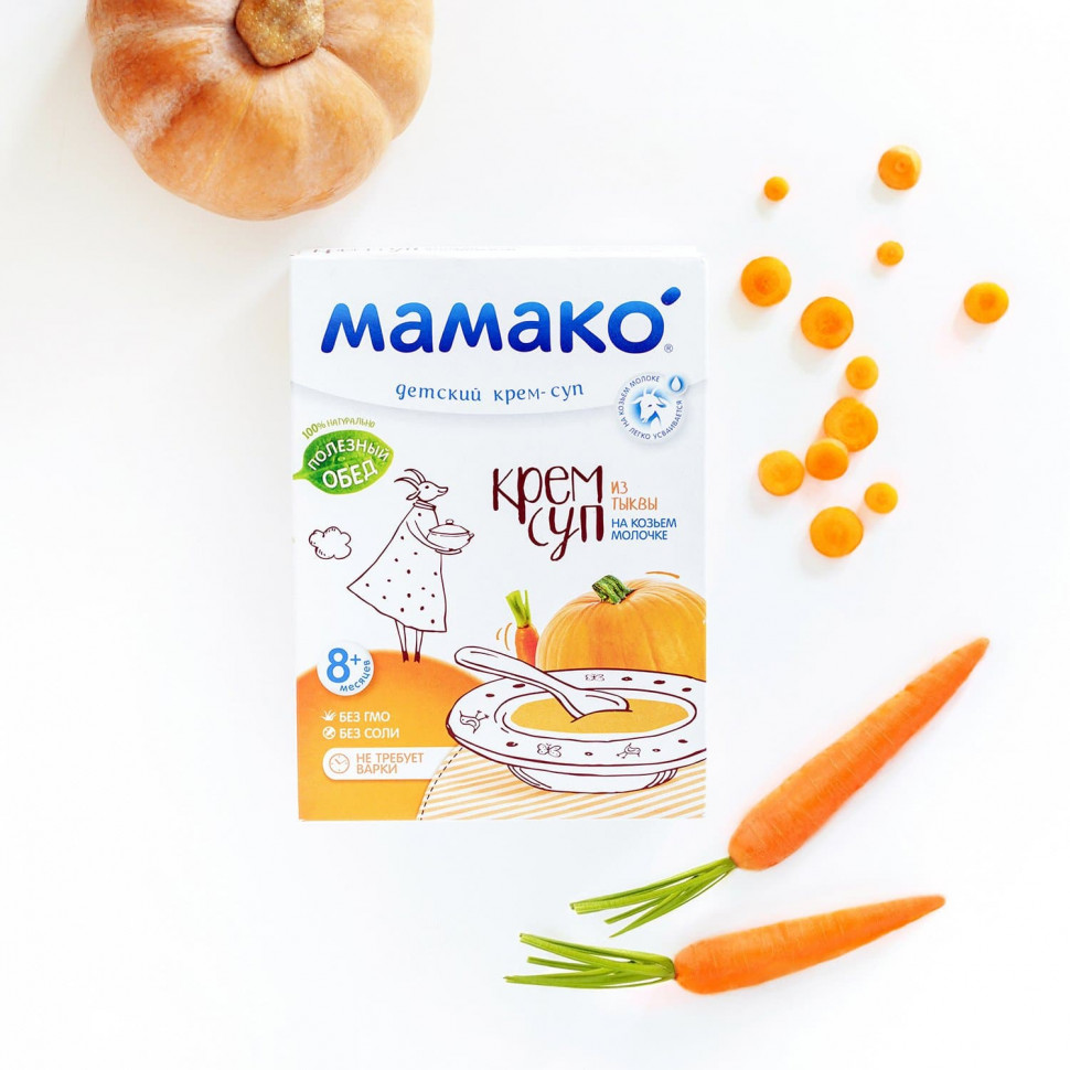 MAMAKO pumpkin cream soup with goat's milk from 8 months 150 g