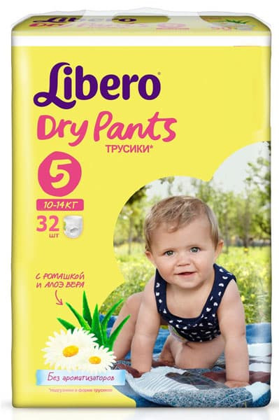 Подгузники-трусики Libero Dry Pants 10-14 кг 32 шт