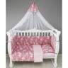 Комплект в кроватку AmaroBaby Нежный танец поплин розовый 7 предметов
