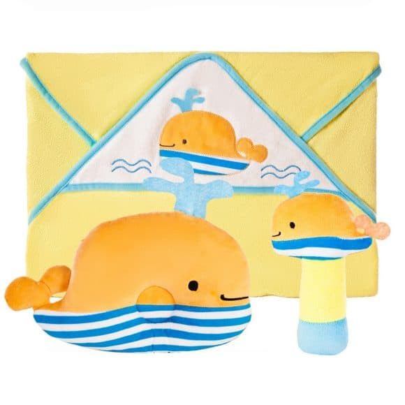 Подарочный набор Жирафики Веселый кит полотенце погремушка и подушка 939562