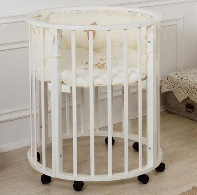 Baby cot Incanto gio oval 9 in 1 color white