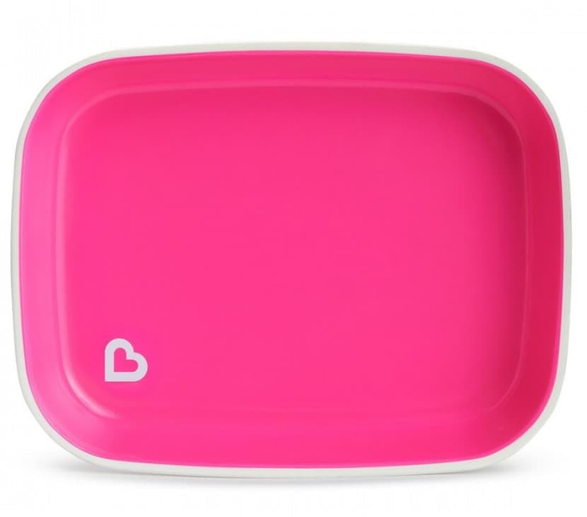 Набор детских цветных тарелок Munchkin 2 шт 6 мес розовая фиолетовая