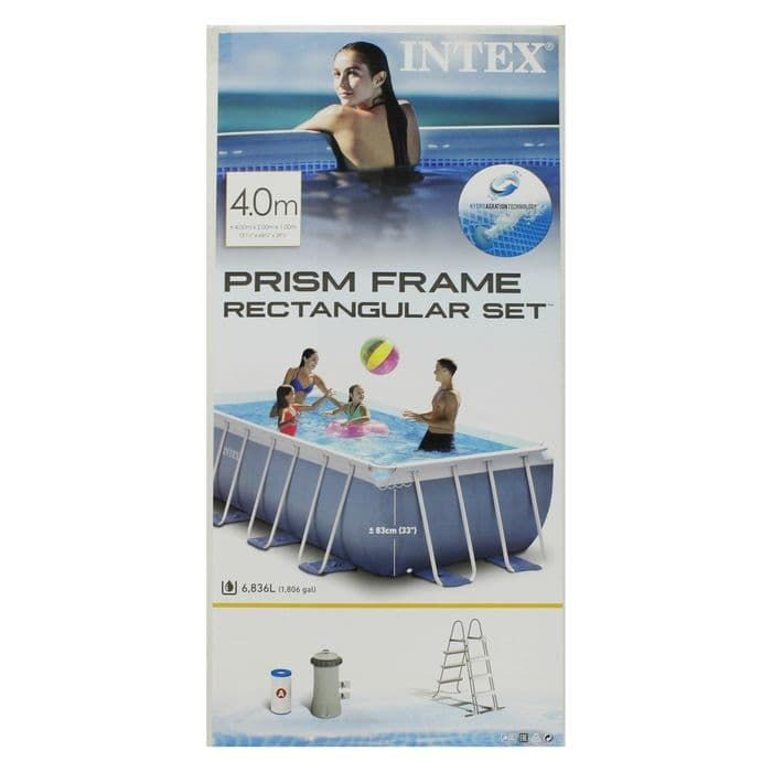 Каркасный бассейн Intex Prism Frame Rectangular Pool с насосом и лестницей 28316