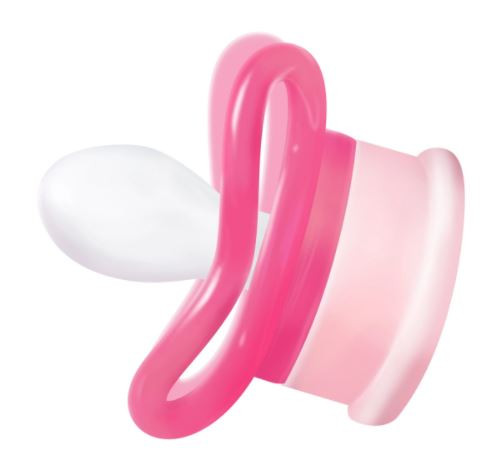 MEPSI silicone anatomical symmetrical pacifier used 6 + pink