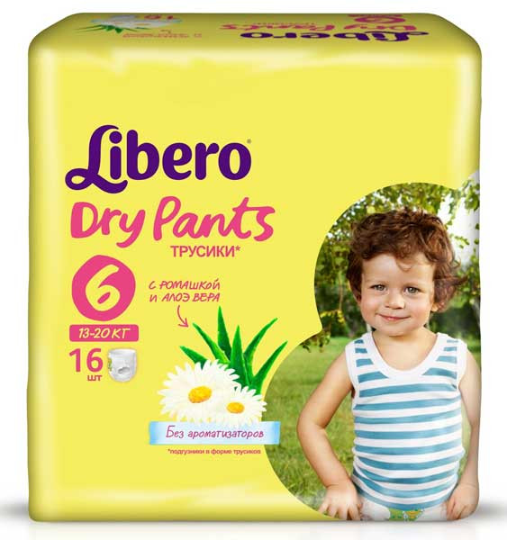 Подгузники трусики Libero Dry Pants 13-20 кг 16 шт